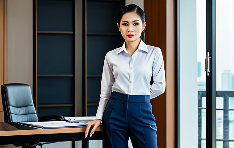 요양병원 입원 보험 청구 방법 - **Prompt:** A Thai businesswoman in a modern office in Bangkok, wearing a traditional, yet stylish, ...